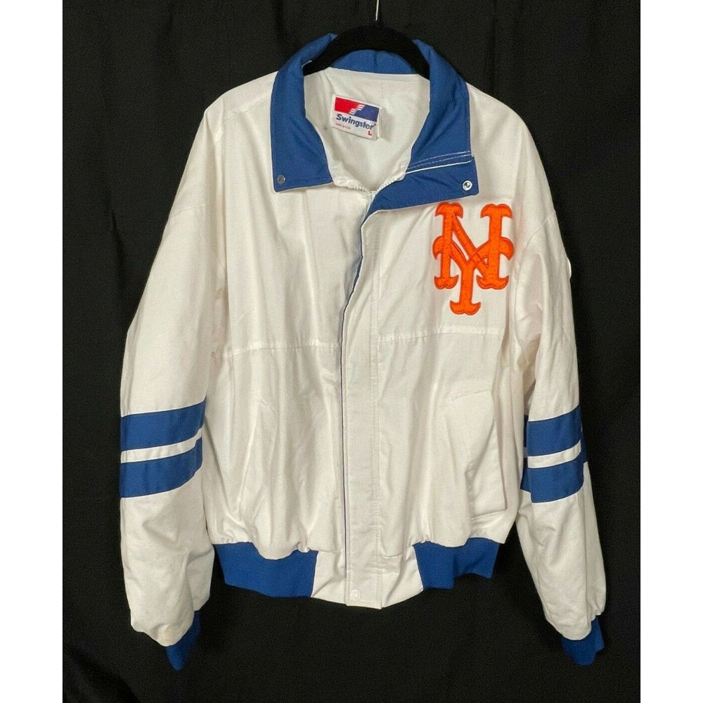 Vintage Rare New York Mets Windbreaker Jacket Swingster Topps Stadium Club Logo